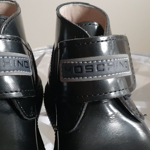 2 for $10. Black formal baby boots Love Moschino style - Picture 10 of 10